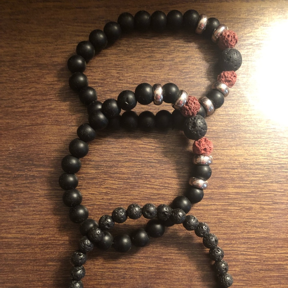 Set of 3 lava bead bracelets from Paparazzi.